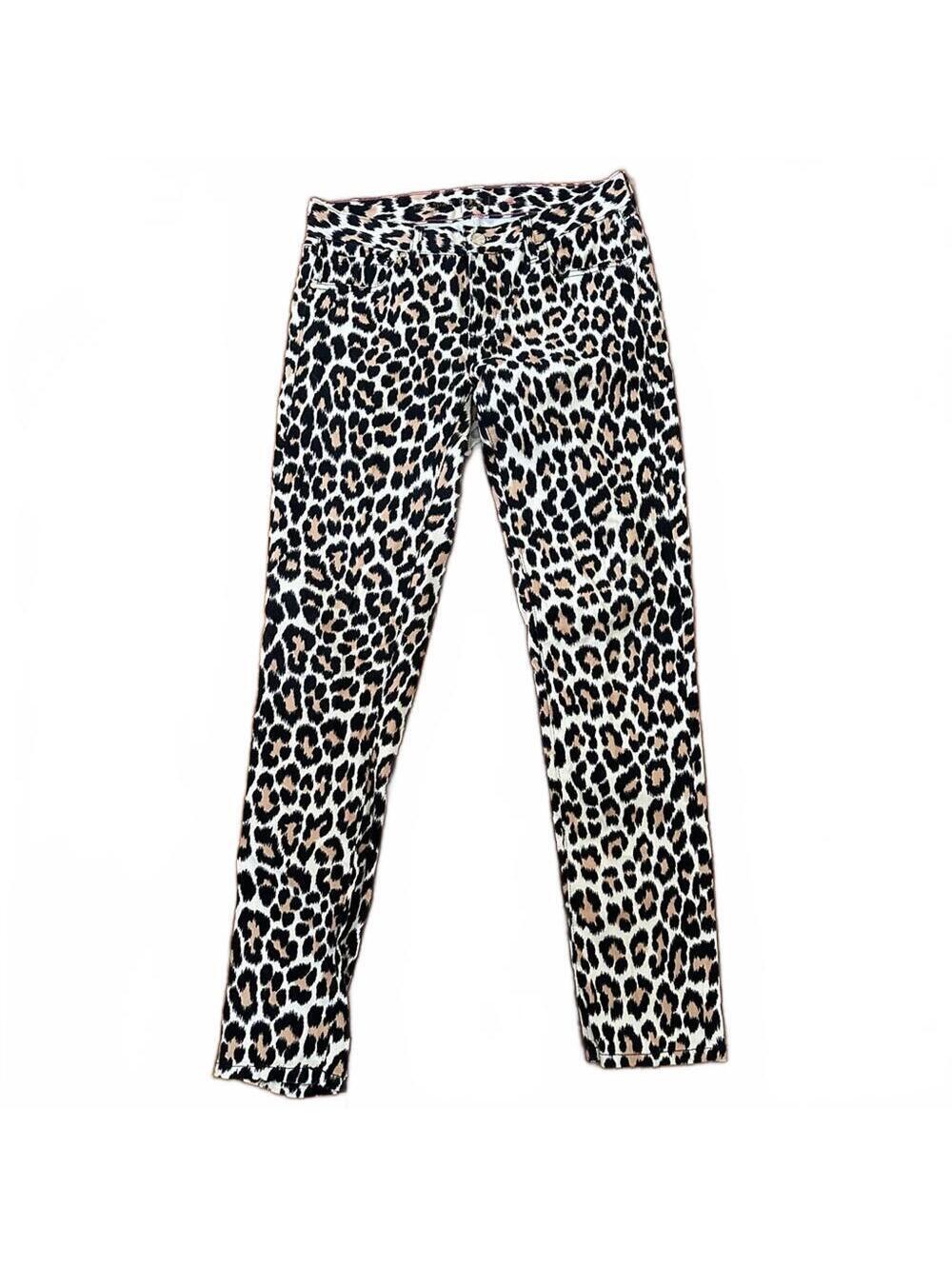 Kate Spade Broome Street Low Rise Skinny Jean Leopard Print Size 27 NWOT $228